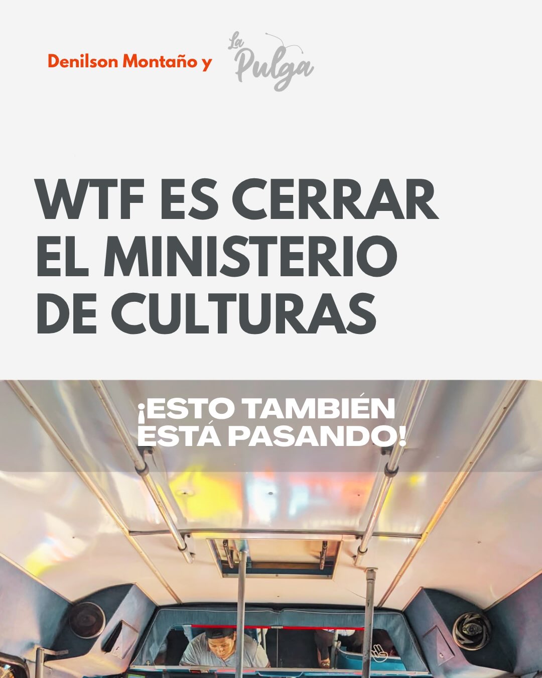 WTF es cerrar el Ministerio de Culturas