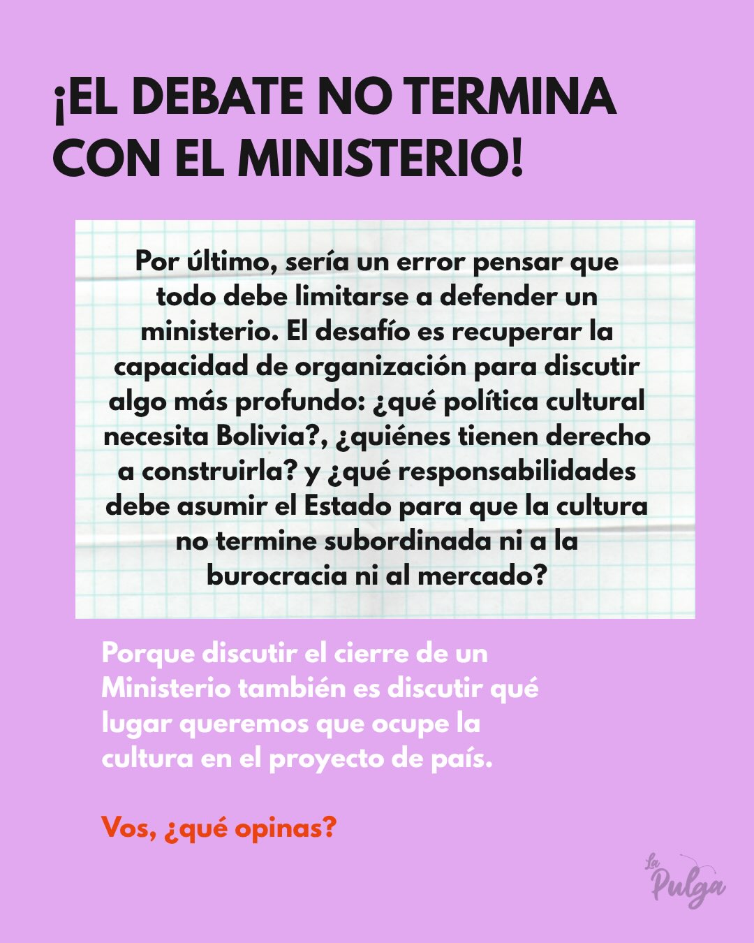 WTF es cerrar el Ministerio de Culturas · lámina 11 de 12